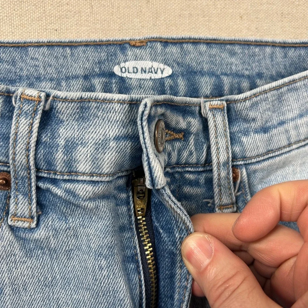 Old Navy Jeans‎ Womens 0 Erin Boyfriend Raw Hem High Rise Crop Denim